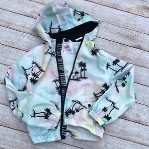 JUSTICE girls full zip windbreaker size med 8
